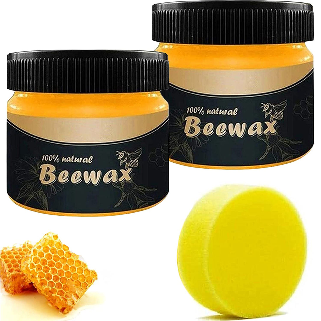 Sundeer Beeswax Furniture Polish, Wood Seasoning Beewax - Natural Wood Wax Traditional Beeswax Polis