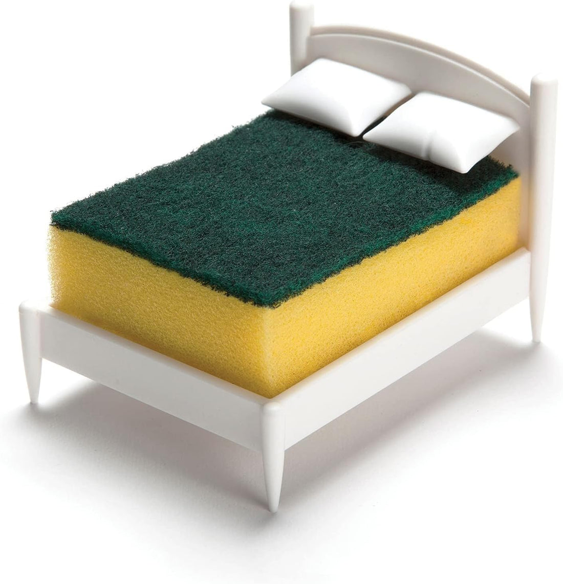 Plan A Kitchen Sponge Holder - Plastic Sink Organizer Fits All Standard Sizes, Dish Washing Sponge Holder for Kitchen Sink with Stylish and Practical Design, Includes Sponge, Perfect for Kitchen Decor