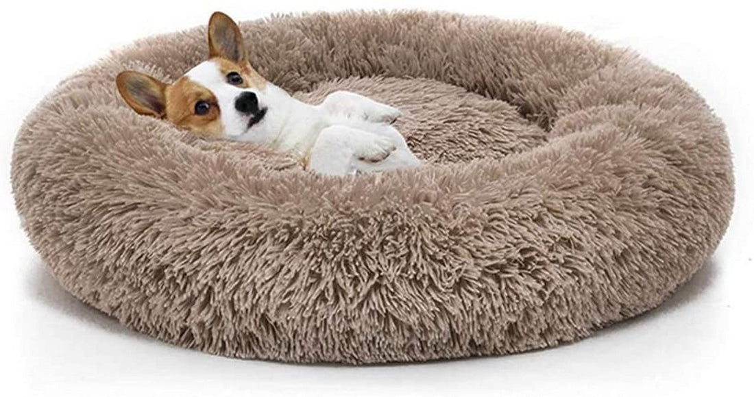 Warm Fleece Dog Bed Cushion for Pets Bed Donut Dog Bed Cushion for Dogs and Cats Winter Dog Kennel Puppy Bed for Pet K