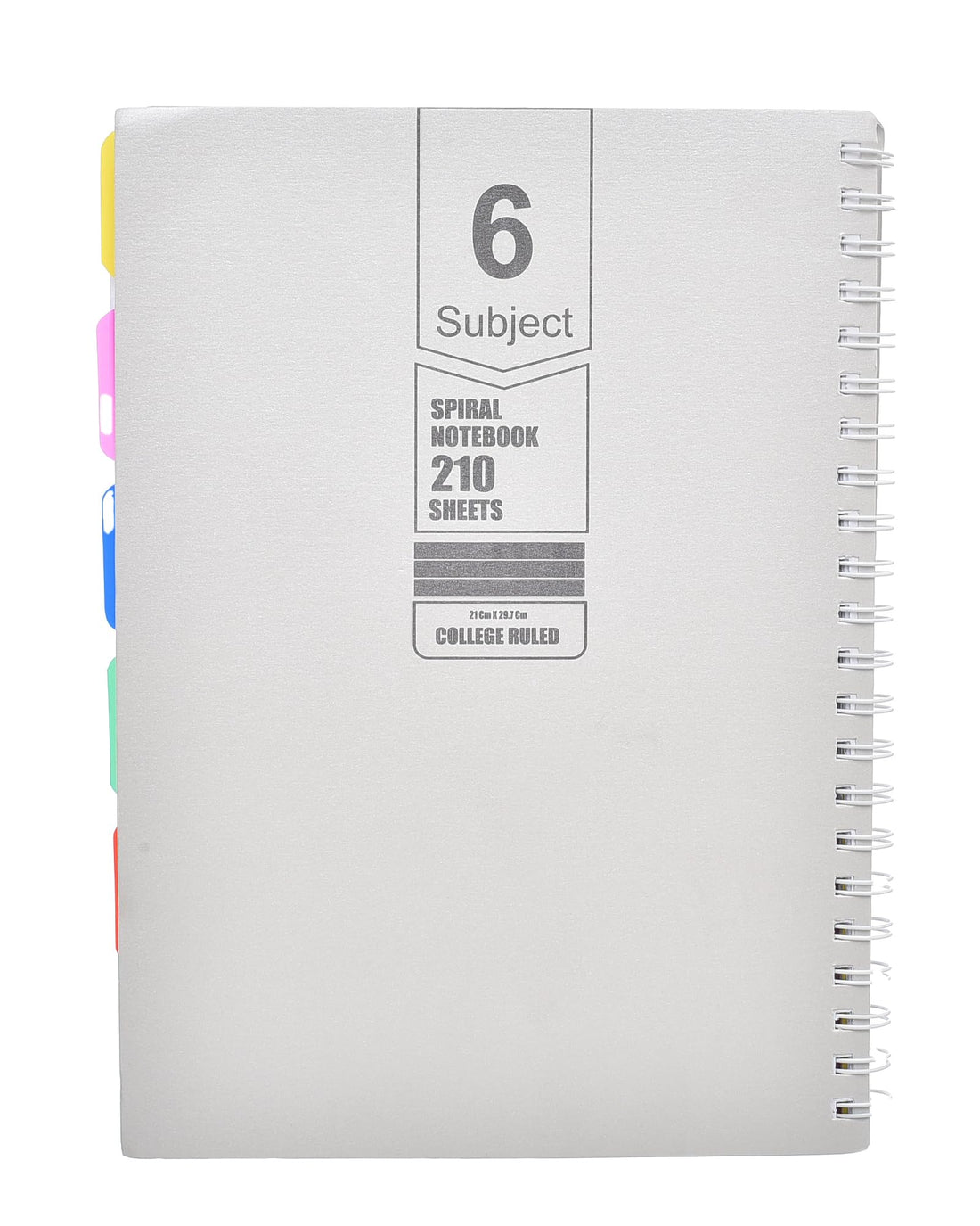 Elmaayergy PP 05 Spiral Lined Notebook A4 With 210 Sheets, 6 Subjects Durable Tool That Withstand Daily Use With Eco-Friendly Material