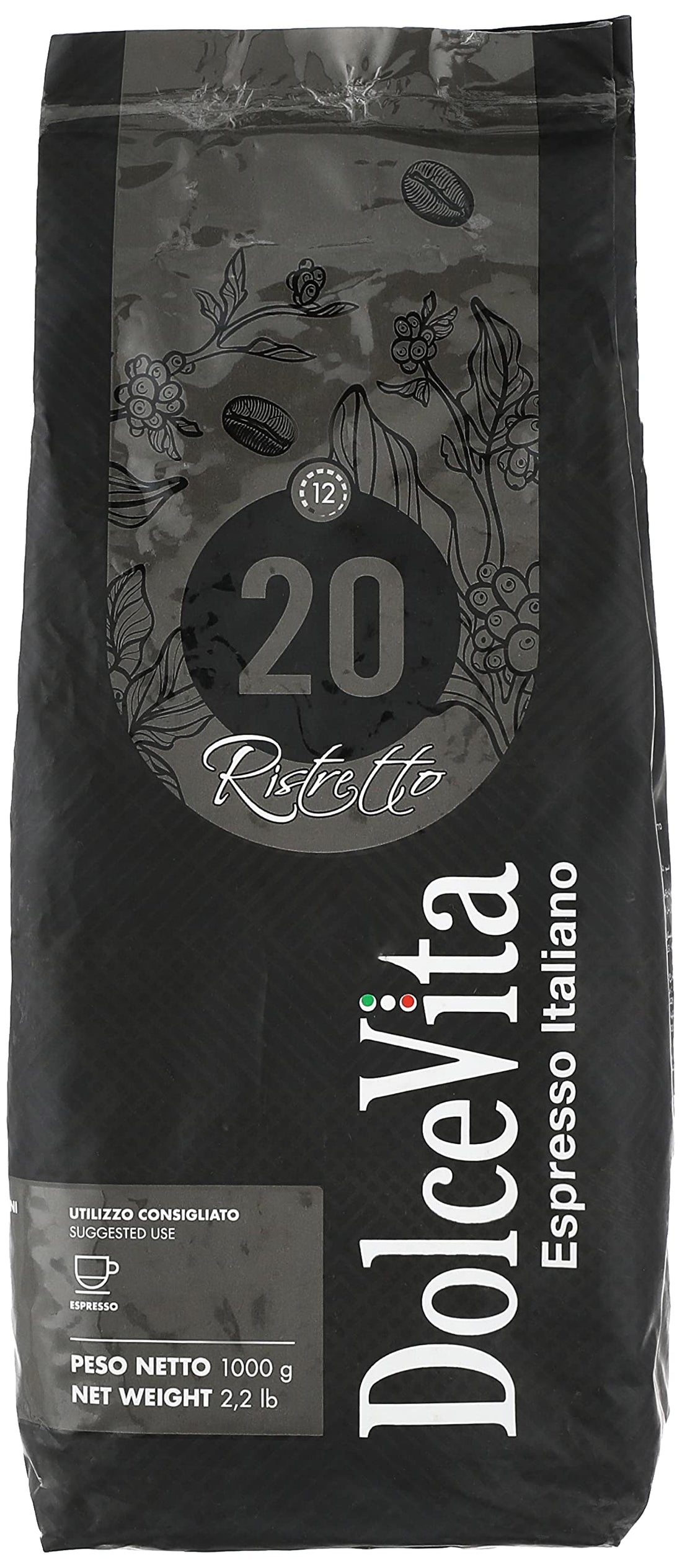 Dolce vita ristretto whole bean 1kilograms