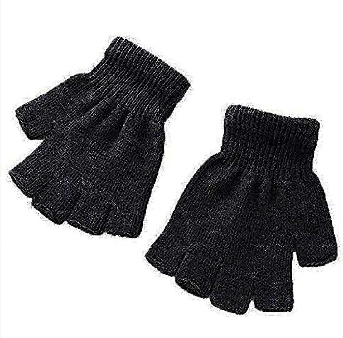 Wool Winter half finger gloves