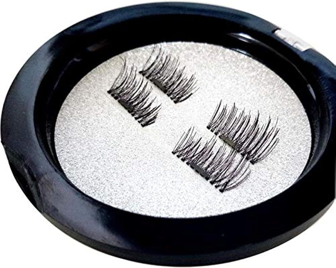 Natural Magnetic Eyelashes, Reusable Tip Lashes No Glue Full Kit for Upper and Lower Lashes, Easy to Apply and Remove