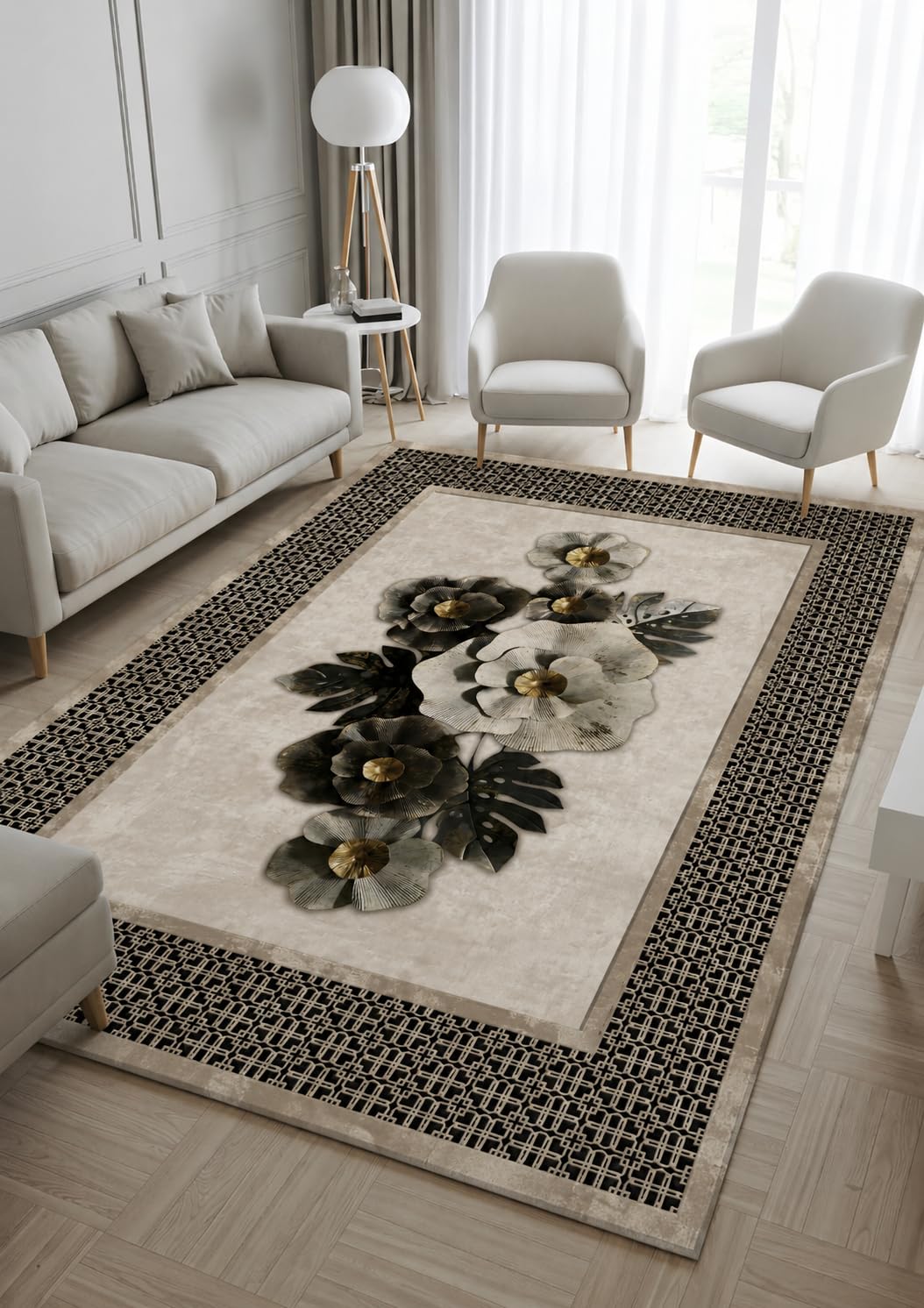 Description:Modern Home Carpet Cover,Size 180x280cm,3D Design,Anti-Slip,Washable,Living Rooms and Bedrooms,Soft Touch.Alternative Carpet.Cover.Carpet (carpet2)