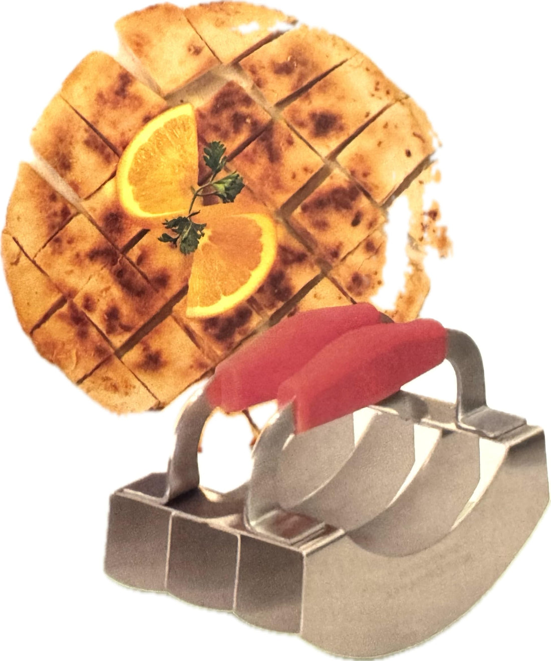 Downtown Bite-Sizer One-Handed Food Slicer and Dicer, Stainless Steel Manual Cutter for Pizza and Pancakes, Ergonomic Handheld Slicing Tool for Quick and Easy Food Portioning at Table
