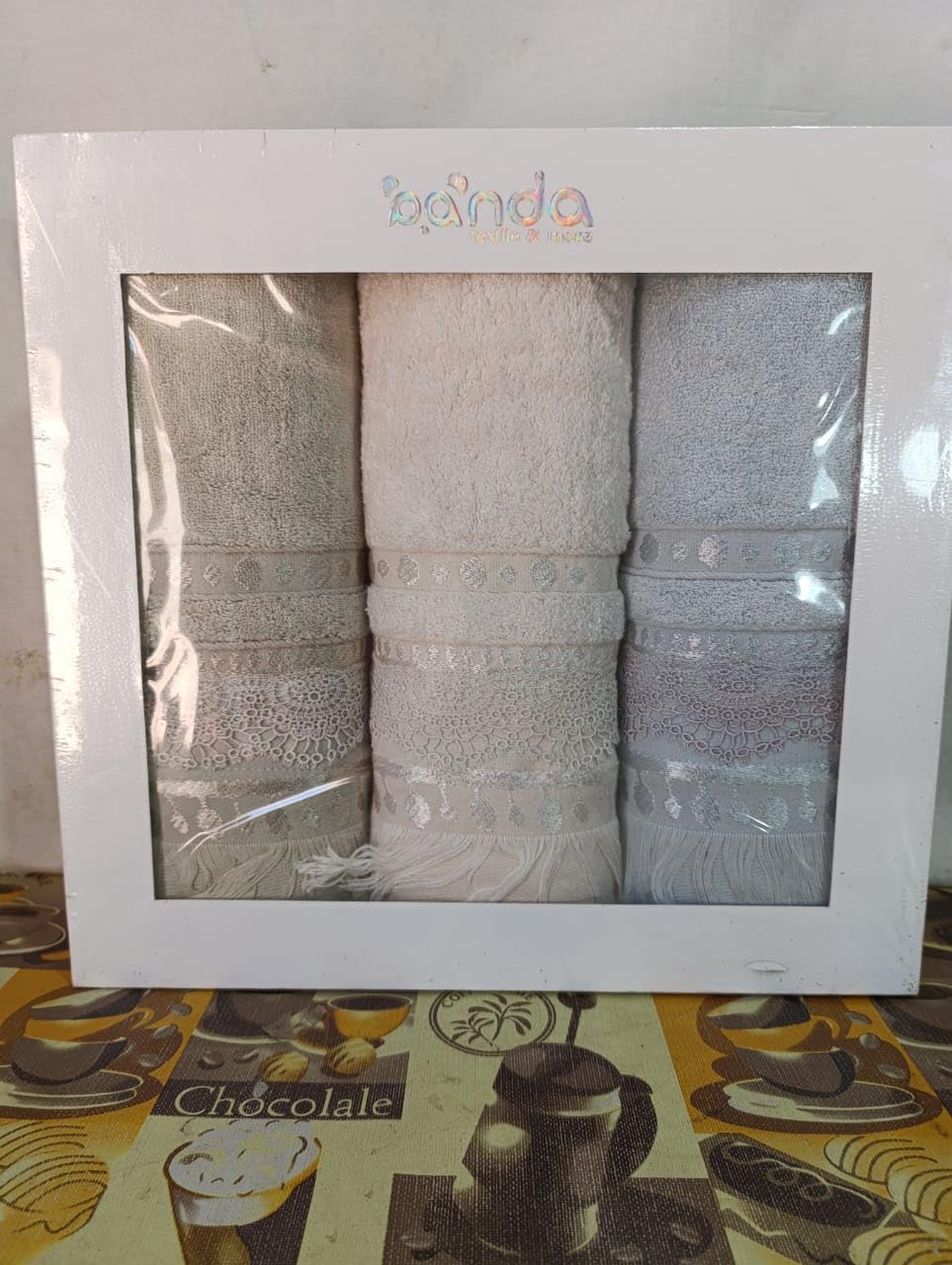 Panda Joubir Towel Set Model Sara Size 130cm Length 70cm Width Half Bashkir
