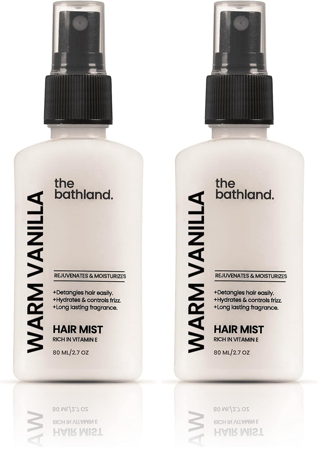 TheBathland Hair Perfume & Mist Warm Vanilla - 80 ml (Pack of 2)