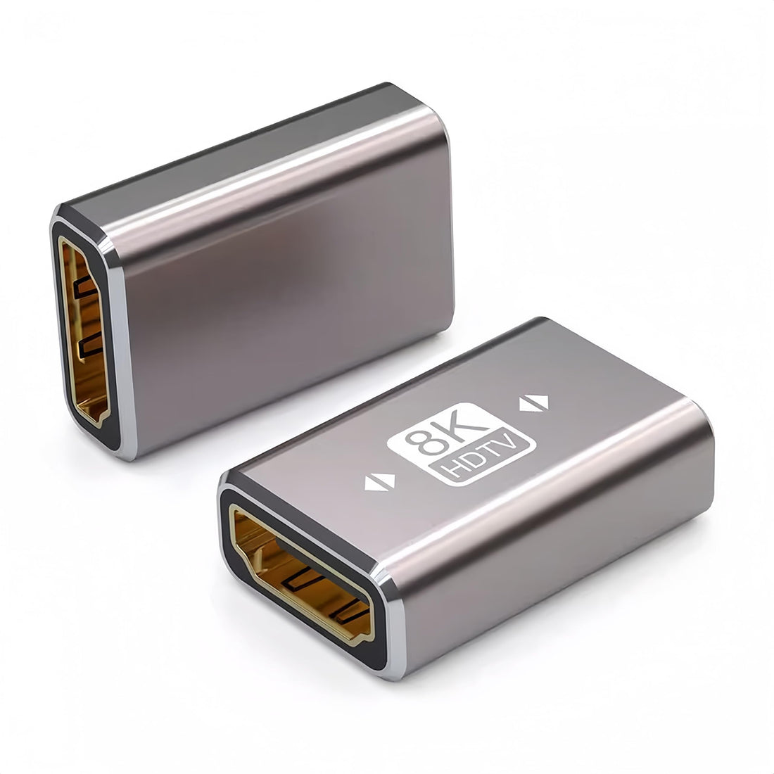 8K HDMI Female to Female Adapter 2-Pack, HDMI 2.1 Coupler HDMI Extender Connector With 8K@60Hz 4K@120Hz High Speed 48Gbps HDR eARC HDCP for HDTV, Roku Stick, Monitor, Projector, Laptop, Xbox, PS4/PS5