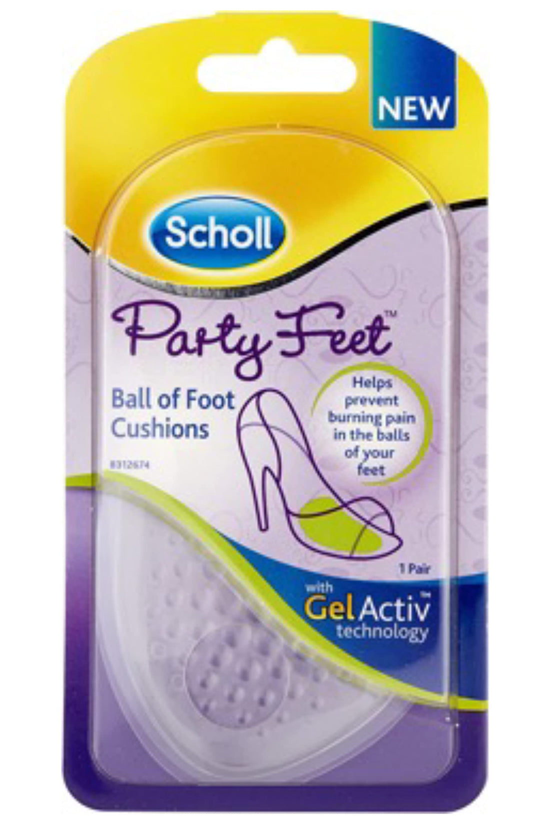Scholl Party Feet Ball of Feet Gel Cushion, 1 Pair