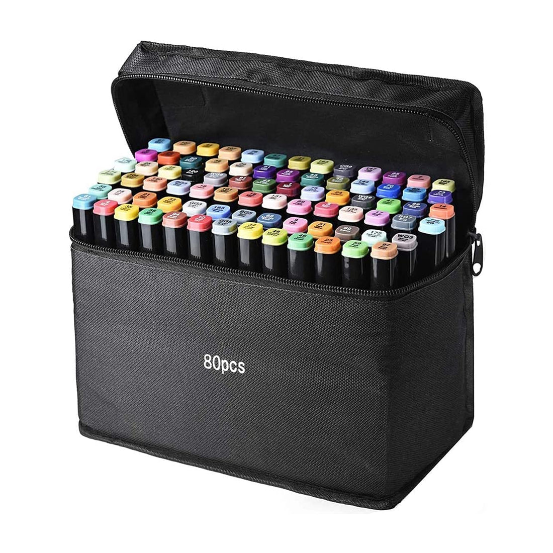Arabest Marker Pen - Black Twin Marker Pen 80 Color Oily Art Sketch Drawing Pen Graffiti Comics Graphic Art Double-headed Marker Pen Set