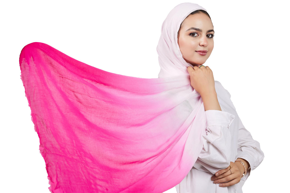 Signature Timeless Luxury Ultra Soft Breathable Pure Cotton Gradient Veil With Elegant Smooth Finish Navy Blue 80x200cm