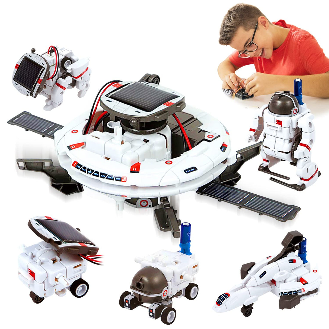 Furktem Science Kits for Kids Age 8-12 Solar Robot Kit Learning Building STEM Toys Experiments for Kids 6-8, Educational Toy for 8 9 10 Year Old Boys Girls Christmas Birthday Gifts-Powered by Solar