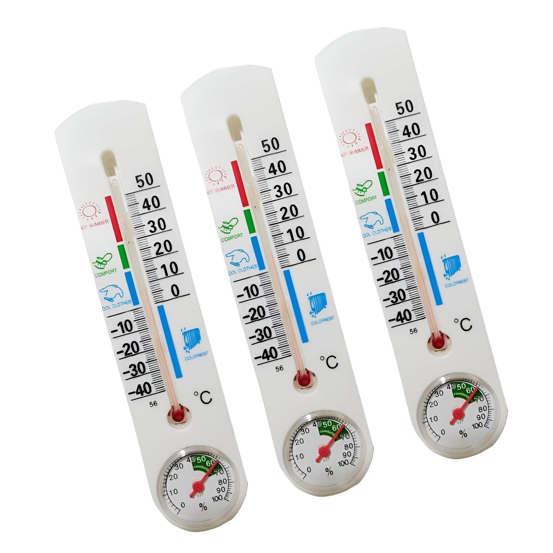 Home Temperature Monitor - Indoor Wall Mounted Thermometer with High Accuracy, Ideal for Bathroom, Living Room, Kids Room, Provides Accurate Temperature Readings (3 Thermometer)