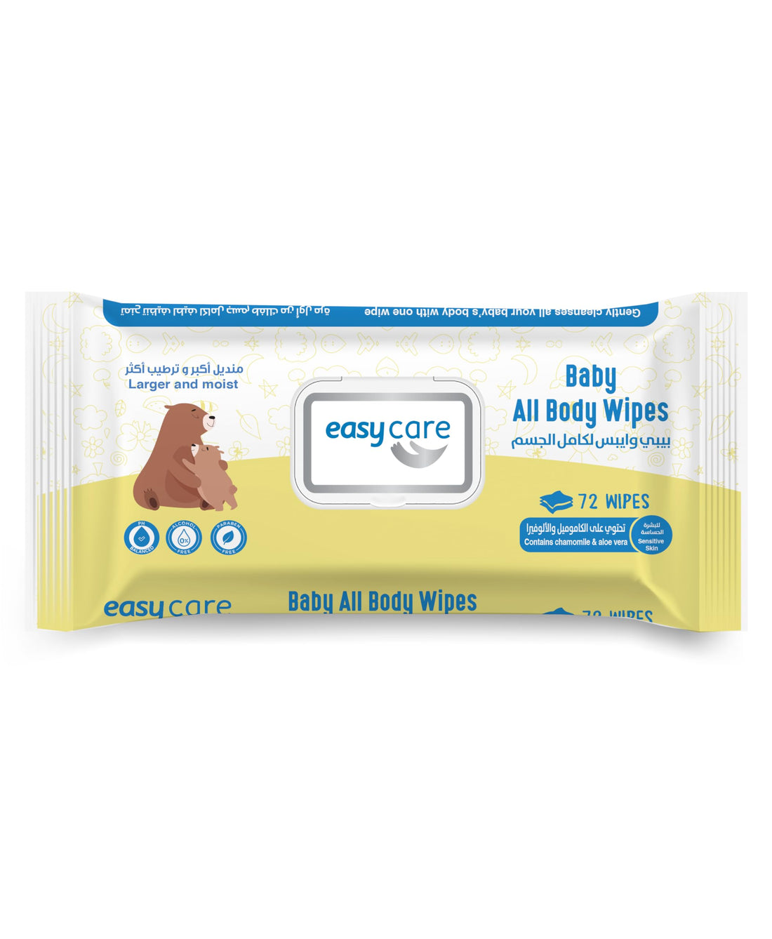 Easy Care Baby Wipes All Body, 72 Wipes