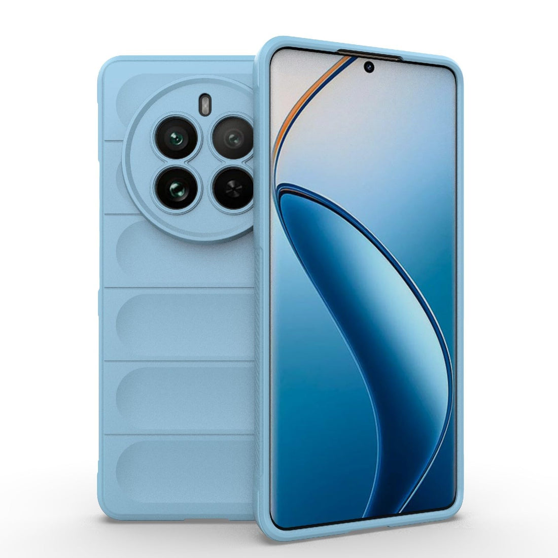 Magic Shield TPU + Silicone Shockproof Phone Case for Realme 12 Pro/12 Pro Plus (12 Pro+) Global - Sky Blue