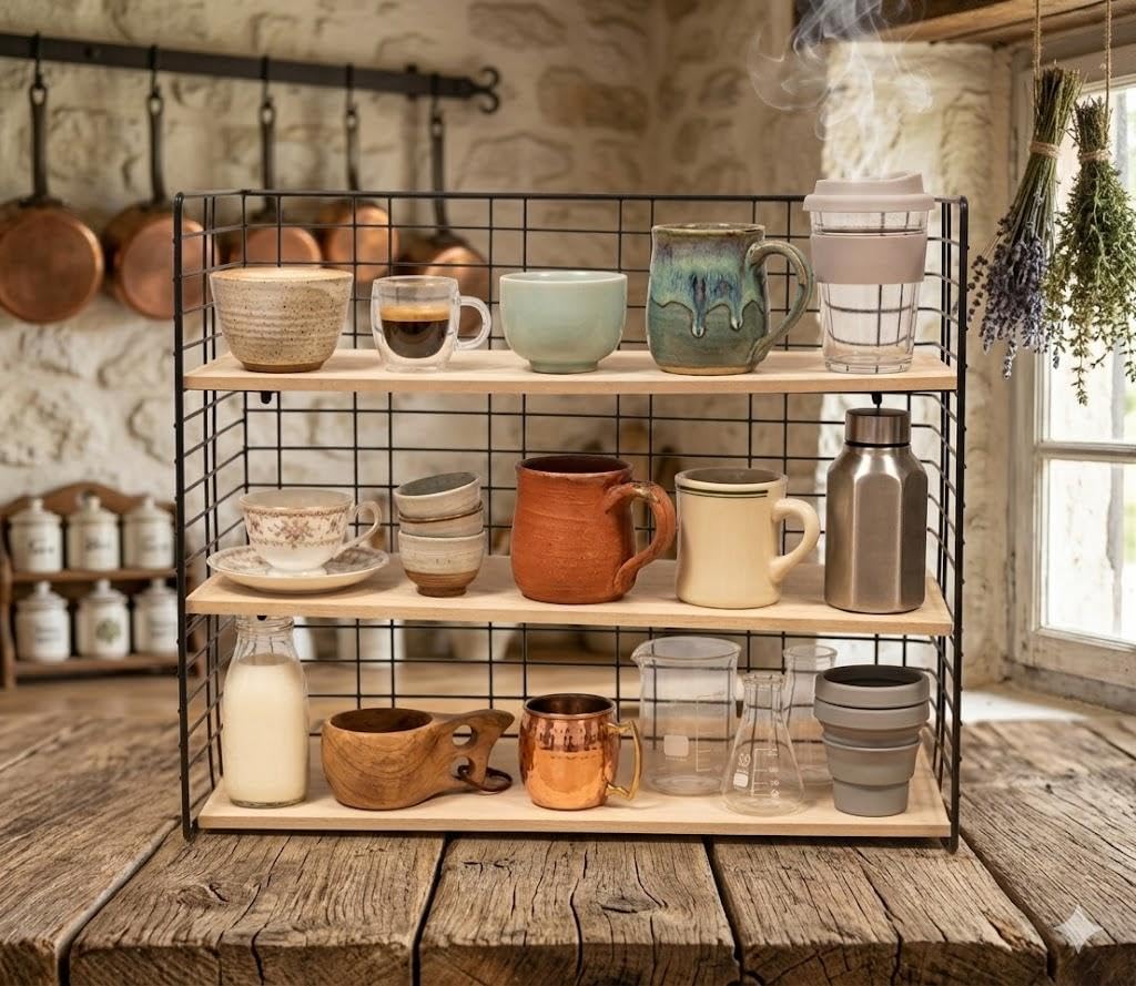 Storage Stand - Durable metal construction for practical organization in the kitchen or reception area to organize your kitchen or reception area. The stand is professionally designed from strong, rus