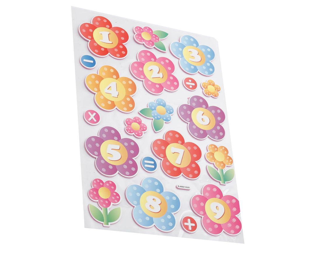 3A Educational English Numbers Plastic Sticker for Kids - Multi Color Q-ABZ1020-3A-4649-Multi Color3