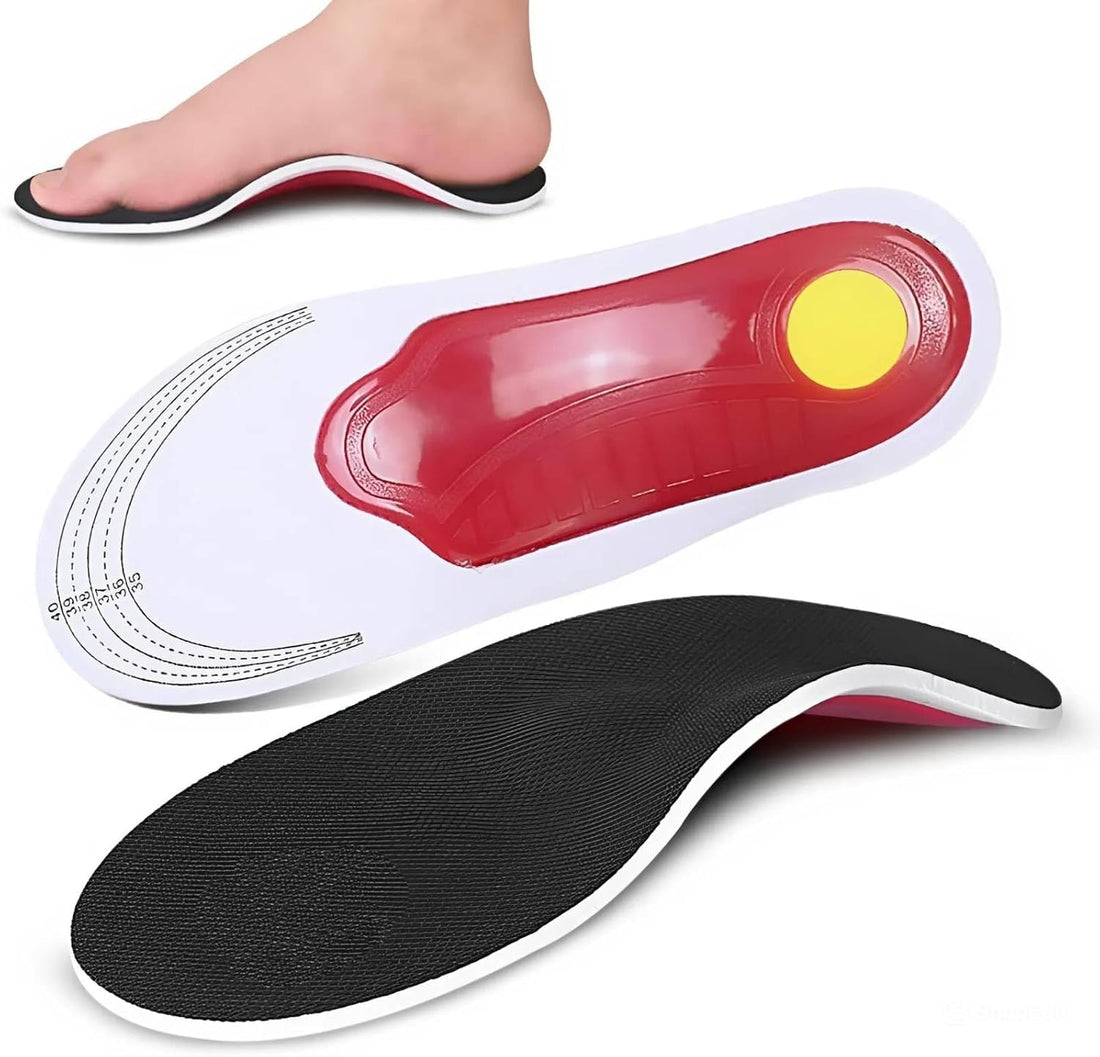 Medical Orthotic Insoles, 3D Arch Support with Gel Heel Cushion, Suitable for Flat Feet, Plantar Fasciitis, Heel Pain, Comfort Insoles for Sneakers & Work Shoes – EU 40-46)