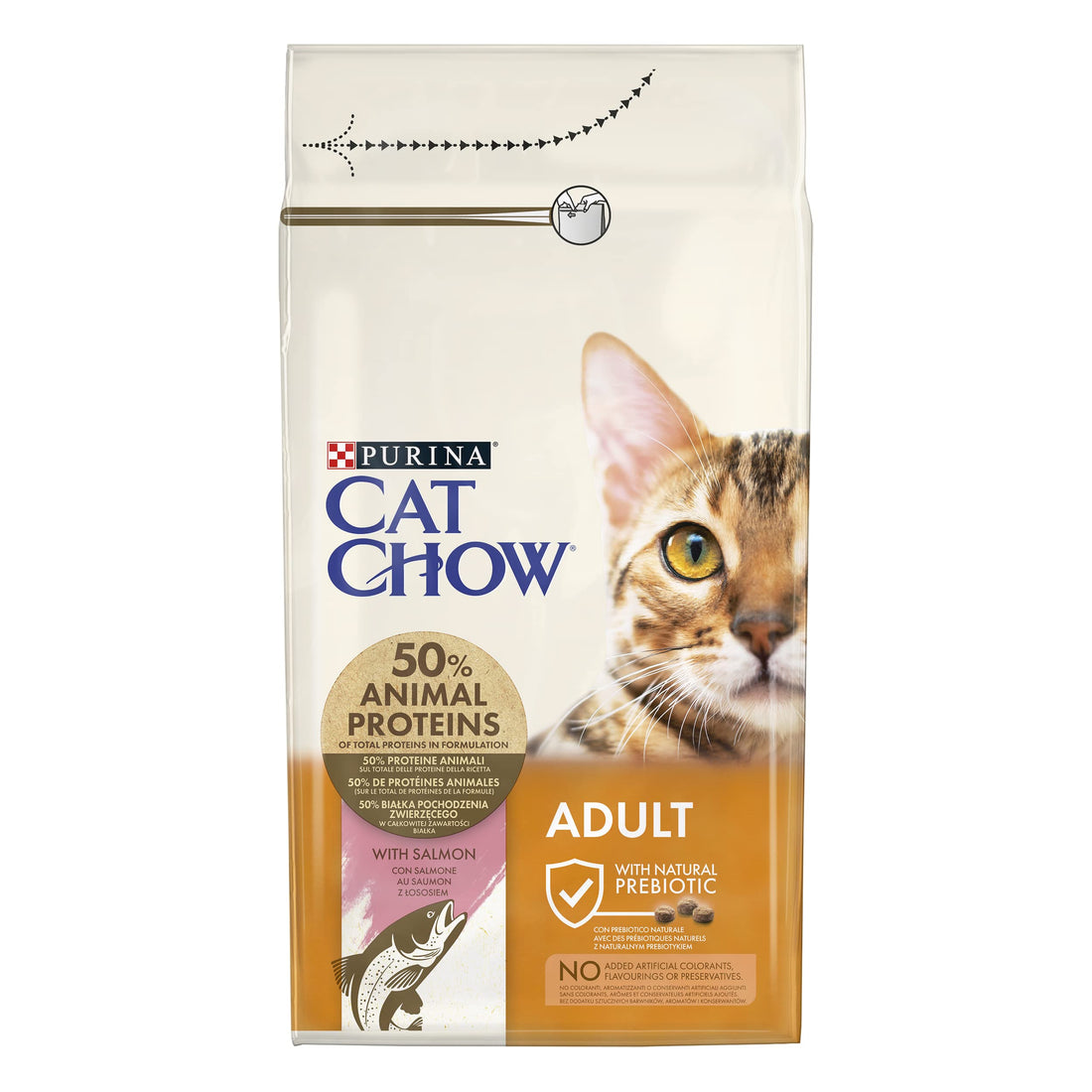 Purina cat chow adult with naturium rich in salmon dry cat food 1.5kg