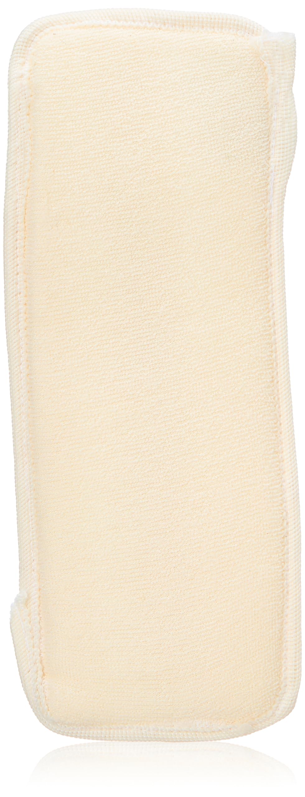 Treprof TRE-5112 Natural Oval Double-Faced Massage Loofah with Fabric Handle for Bath, Spa, and Shower – Beige – Pack of 3