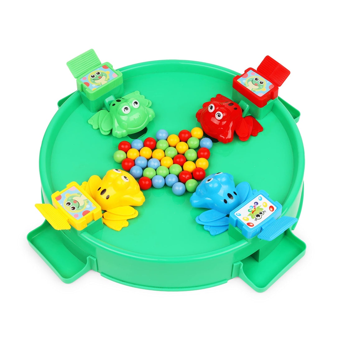 Toy Zone Frog Eat Beans Game-4 Players-61038|Eat The Beans|Hungry Frog Game for Kids|Multiplayer Games|Game for 4 Players|Board Game, One Size