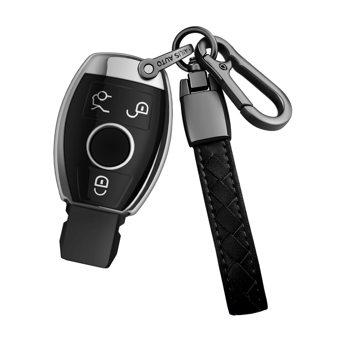 for Mercedes Benz Key Fob Cover with Keychain Soft Full Protection Key Shell Key Case