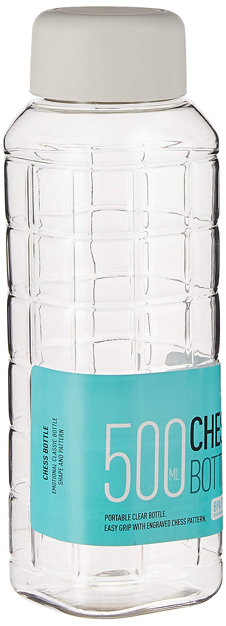 LocknLock PET CHESS WATER BOTTLE 500ML (WHITE), HAP816W