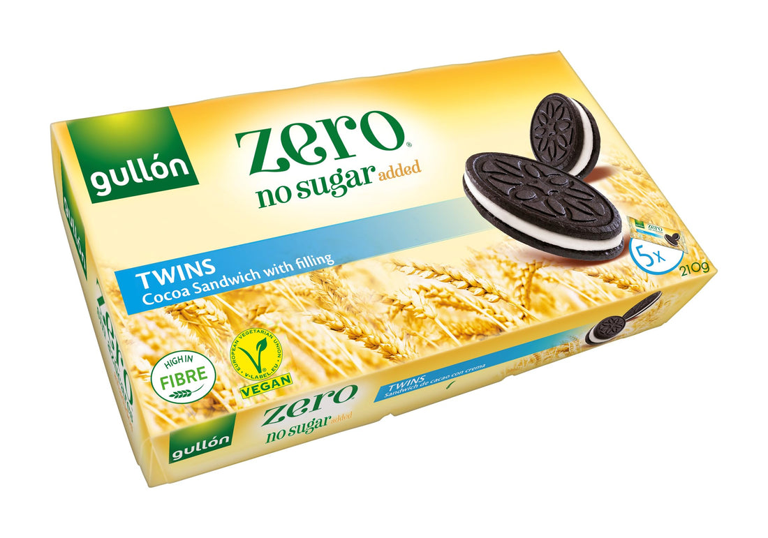 Gullon Diet Nature Sandwich Sugar Free, Stuffed With Cream 210GR (Pack Of 5)