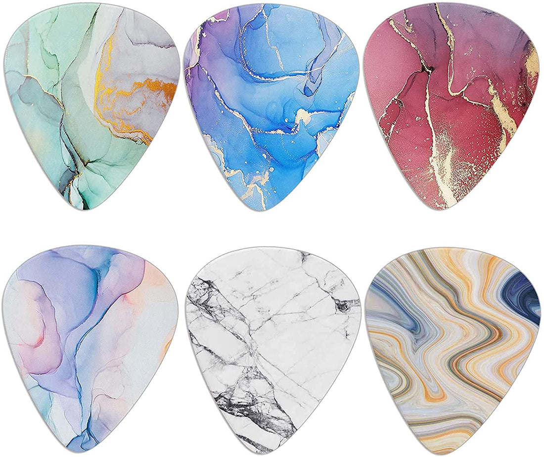 KEIAHUAN Colorful Guitar Picks Thickness Celluloid Guitar Pock for Bass, Eletric, Acoustic Guitars Medium 0.96mm