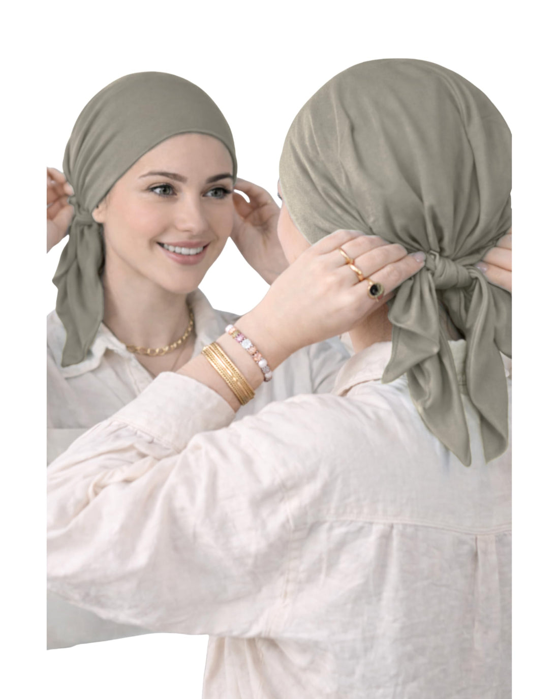 Women's Bandana Hijab Head Scarf, Soft Stretch Turban Head Wrap, Modest Under Scarf for Everyday Wear, 100% Cotton