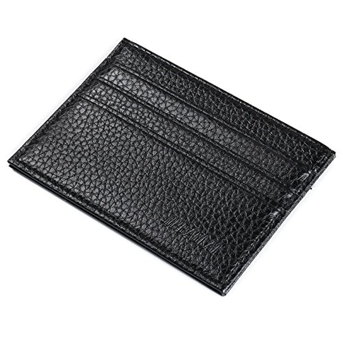Men's Soft Leather Short Wallets with 6 Card Slots, Black-QB52-1