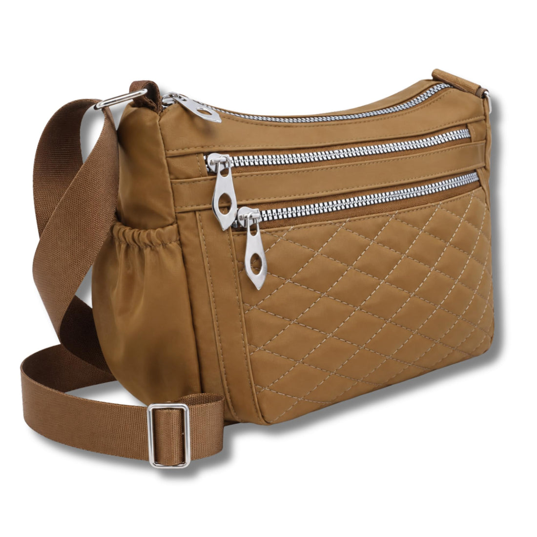 AYSLE 1630 Women’s Waterproof Shoulder & Crossbody Bag | Medium Size with 4 Zipper Compartments & 2 Side Pockets | Adjustable Strap | 14 Colors Available | 19×28×13 CM