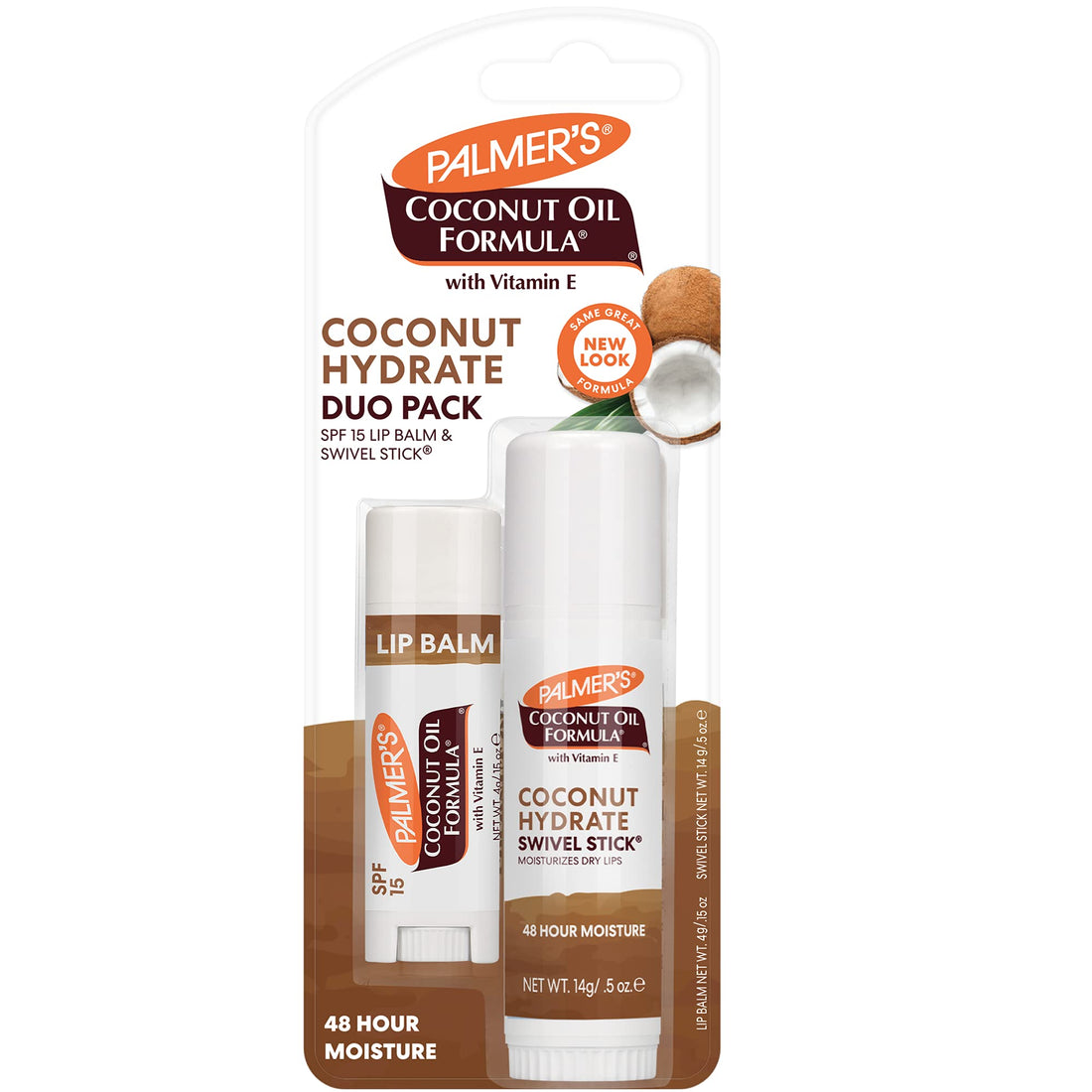 Palmers Coconut Oil Protec and Hydrate Kit By for Unisex - 2 Pc 0.15oz Lip Balm SPF 15, 0.5oz Lip Mo
