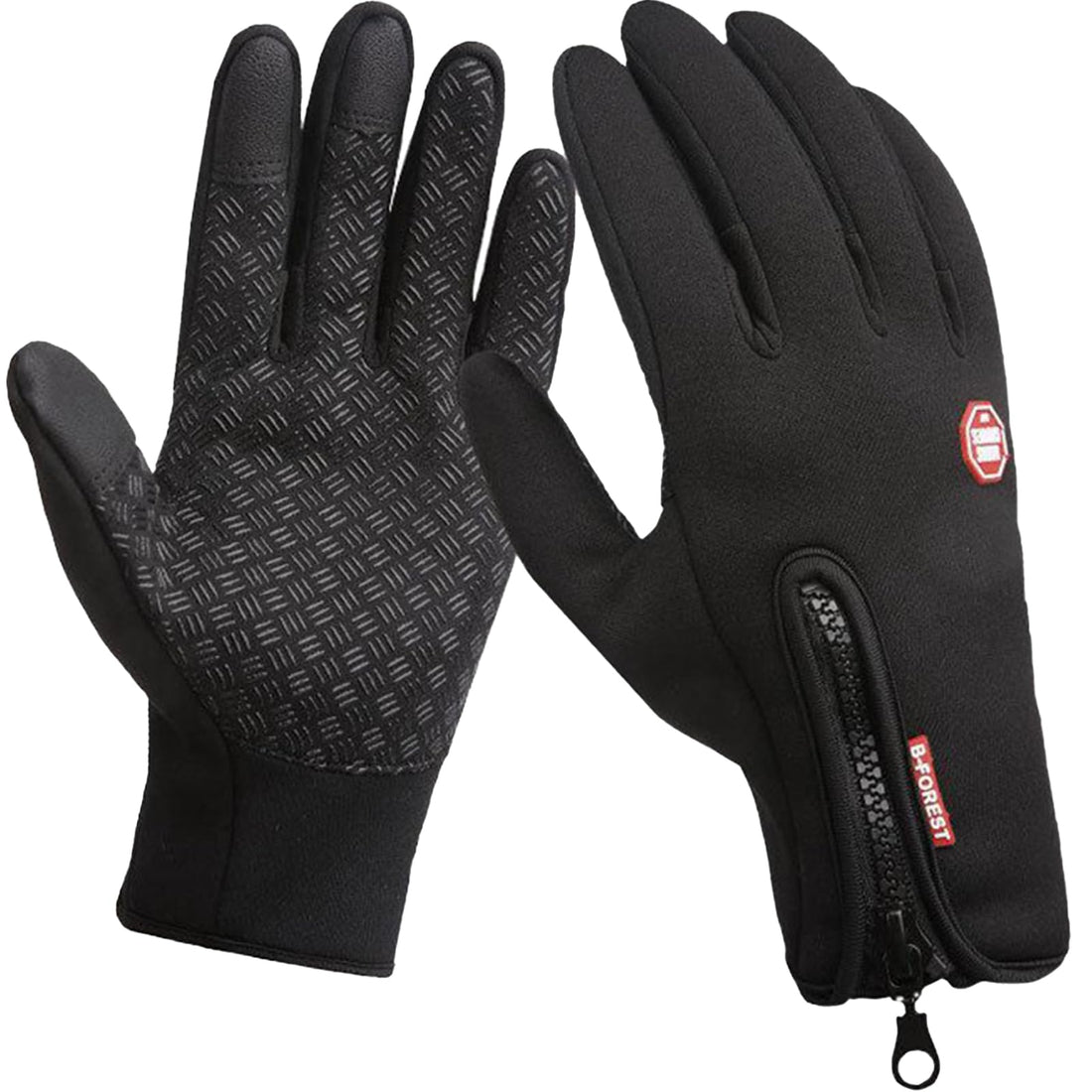 PVFZXS Touchscreen gloves, cycling gloves, men's winter cycling gloves, waterproof gloves, winter gloves, bicycle, non-slip full finger gloves for running, driving, cycling and hiking