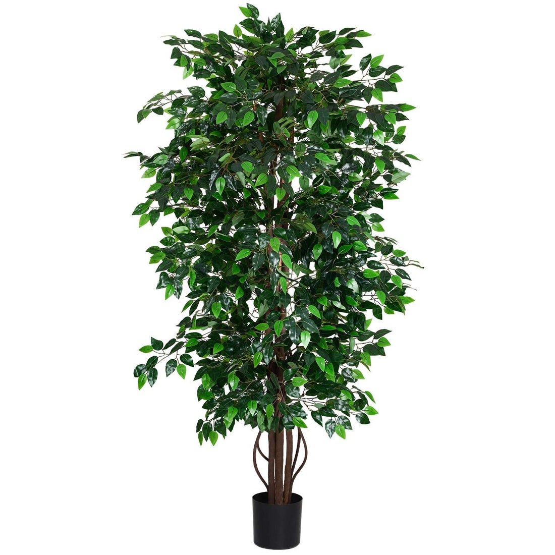 Wofair 6Ft Artificial Ficus Tree - Silk Plant in Pot - Decorative Trees for Home, Kitchen, Office, Living Room Decor