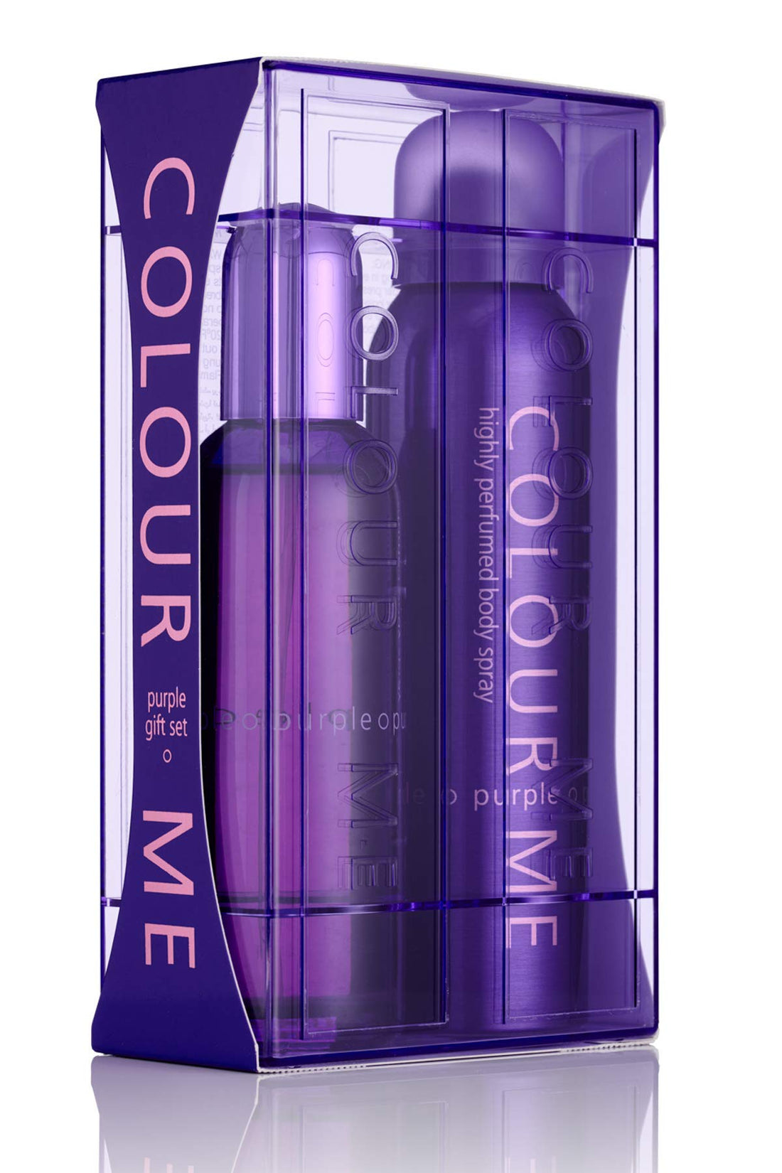 Colour Me Gift Set, Purple (Parfum 100ml + Body Spray 150ml), For Women