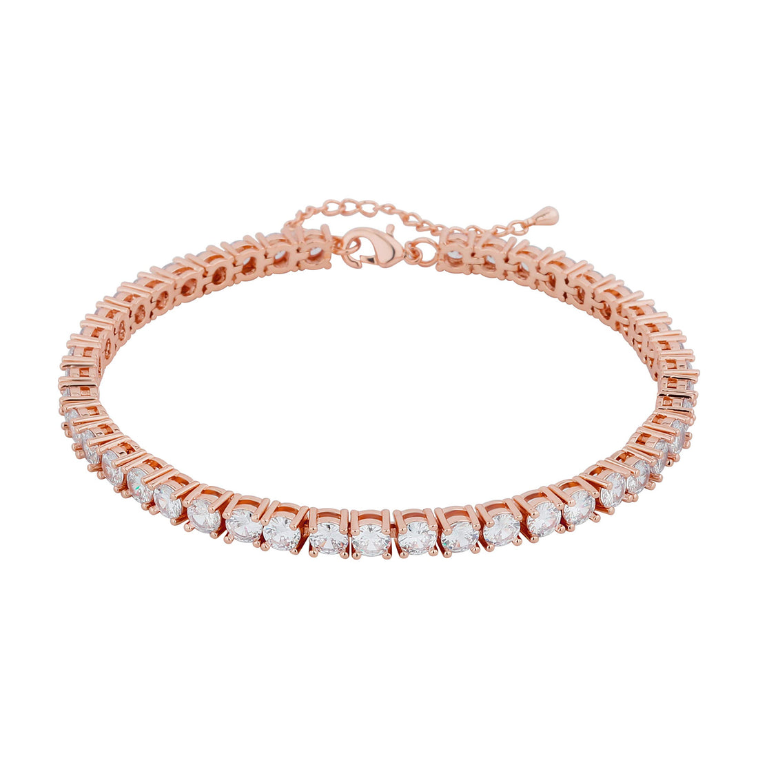 TOPGRILLZ Tennis Ankle Bracelet Gold Anklet with Extension 14K Gold Plated Iced out Diamond 3-6mm Fashion Foot Jewelrt Gift for Women