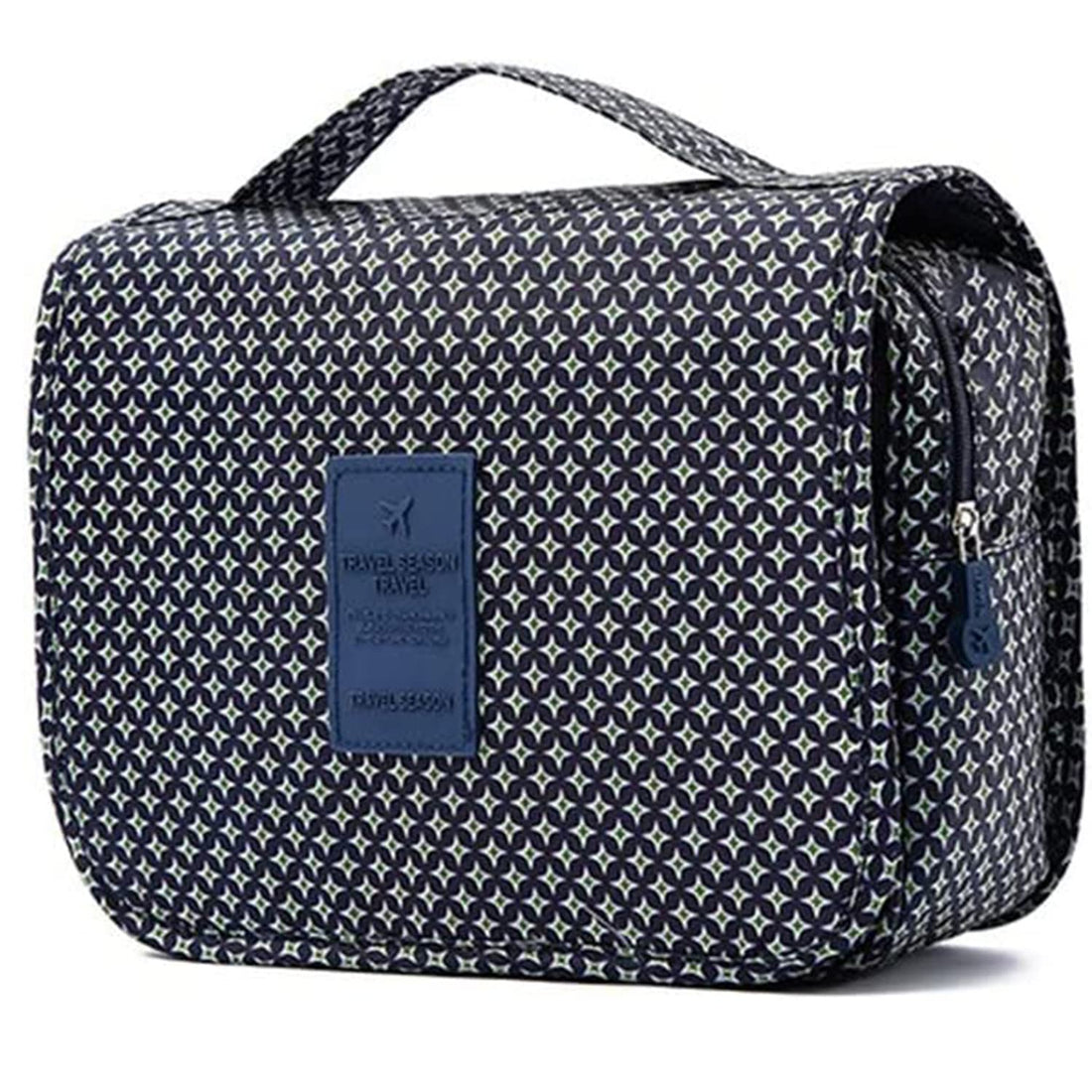 Hanging Travel Toiletry Bag Makeup Bag Organizer for Women, Multifunction Cosmetic Bag Portable Makeup Pouch Water-Resistant Travel Hanging Organizer Bag, Navy Blue, Basic