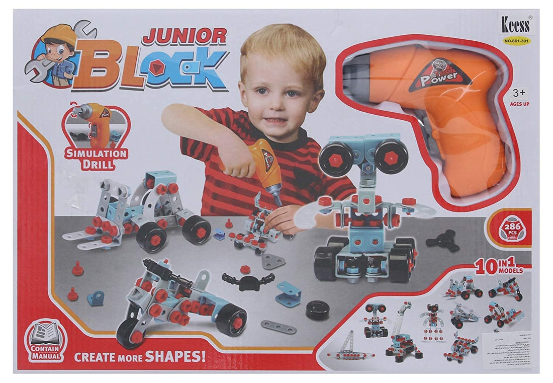 Generic Junior Blocks, 286 Pieces For Boys