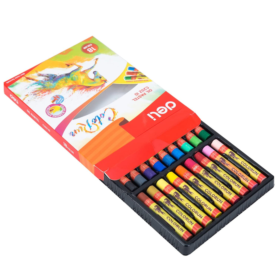 Deli, ec210 deli oil pastel, pack of 18