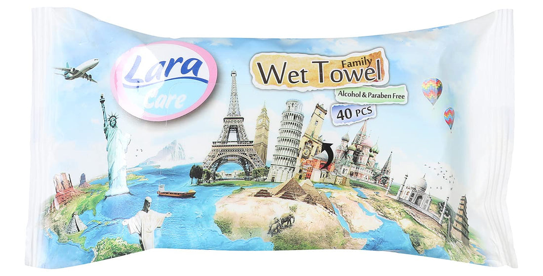 Lara Family Wipes Wet Towel, 40 Pieces