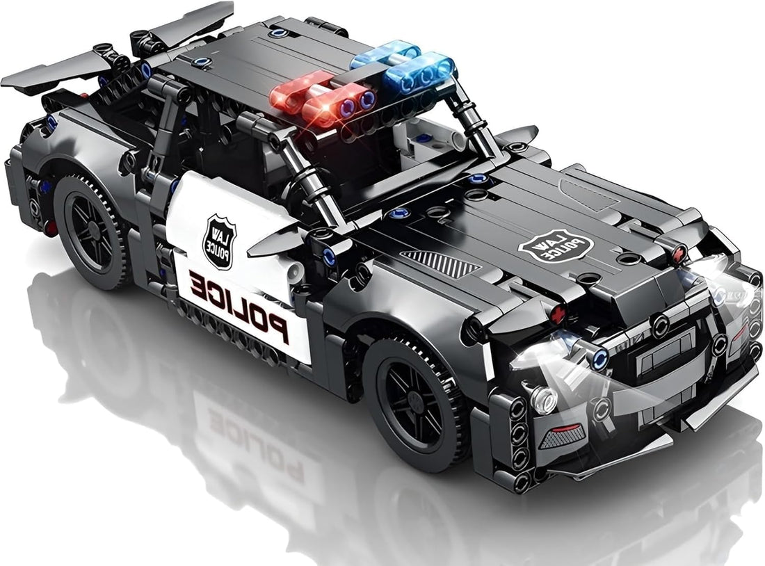 Classic Police Car Building Set, 487 PCS