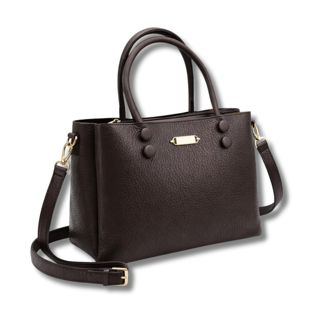 AYSLE 1652 Women’s Pebbled Leather Handbag | Top Handle & Adjustable Shoulder Crossbody Strap | Magnetic & Zipper Compartments | Removable Satin Scarf | 24×32×14 cm | 12 Colors