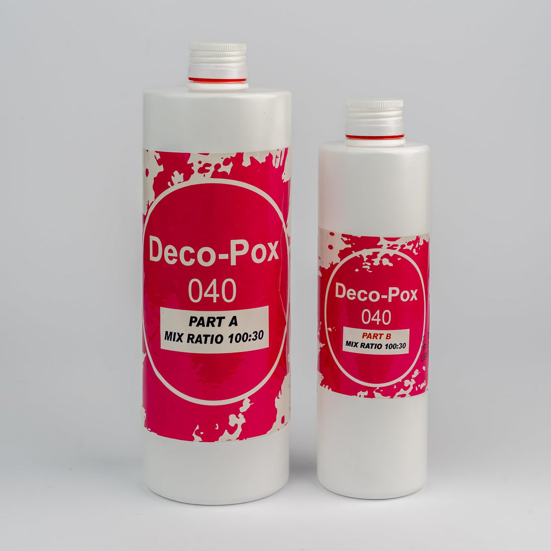 Deco Pox 040 - clear epoxy coating resin.- used to decorative coatings, seal/protects artwork, paintings, sculptures-1kg-Mix ratio by weight 100 A : 30 B