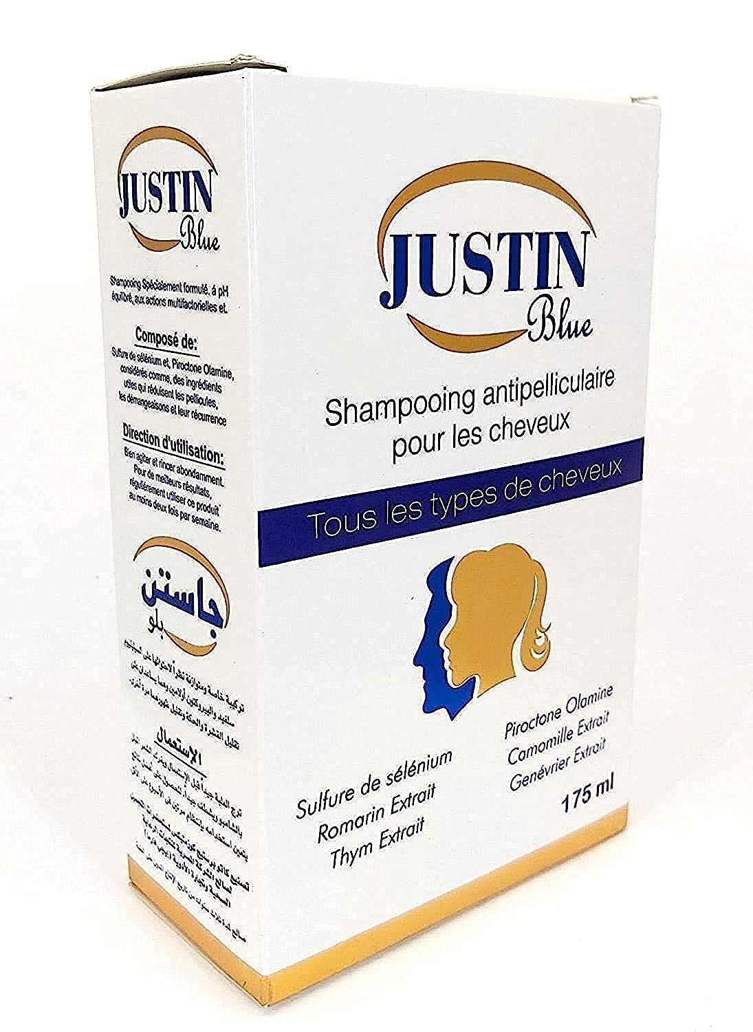 justin blue anti-dandruff hair shampoo - 175 ml