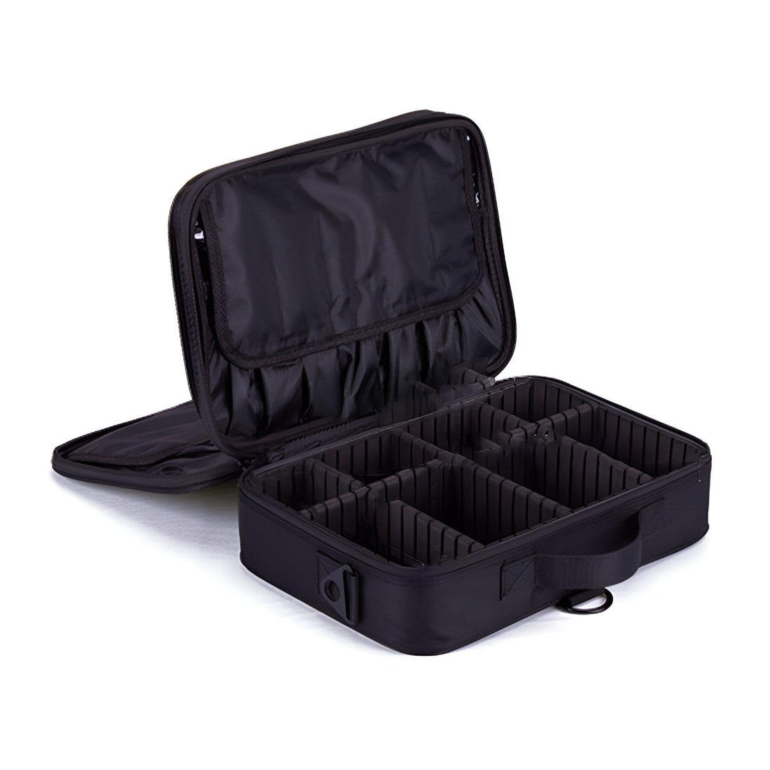 Layered Pouch - Professional Multi-Compartment Waterproof Makeup Bag for Travel, Ideal Size 40 cm x 30 cm, Made from High-Quality Synthetic Material.