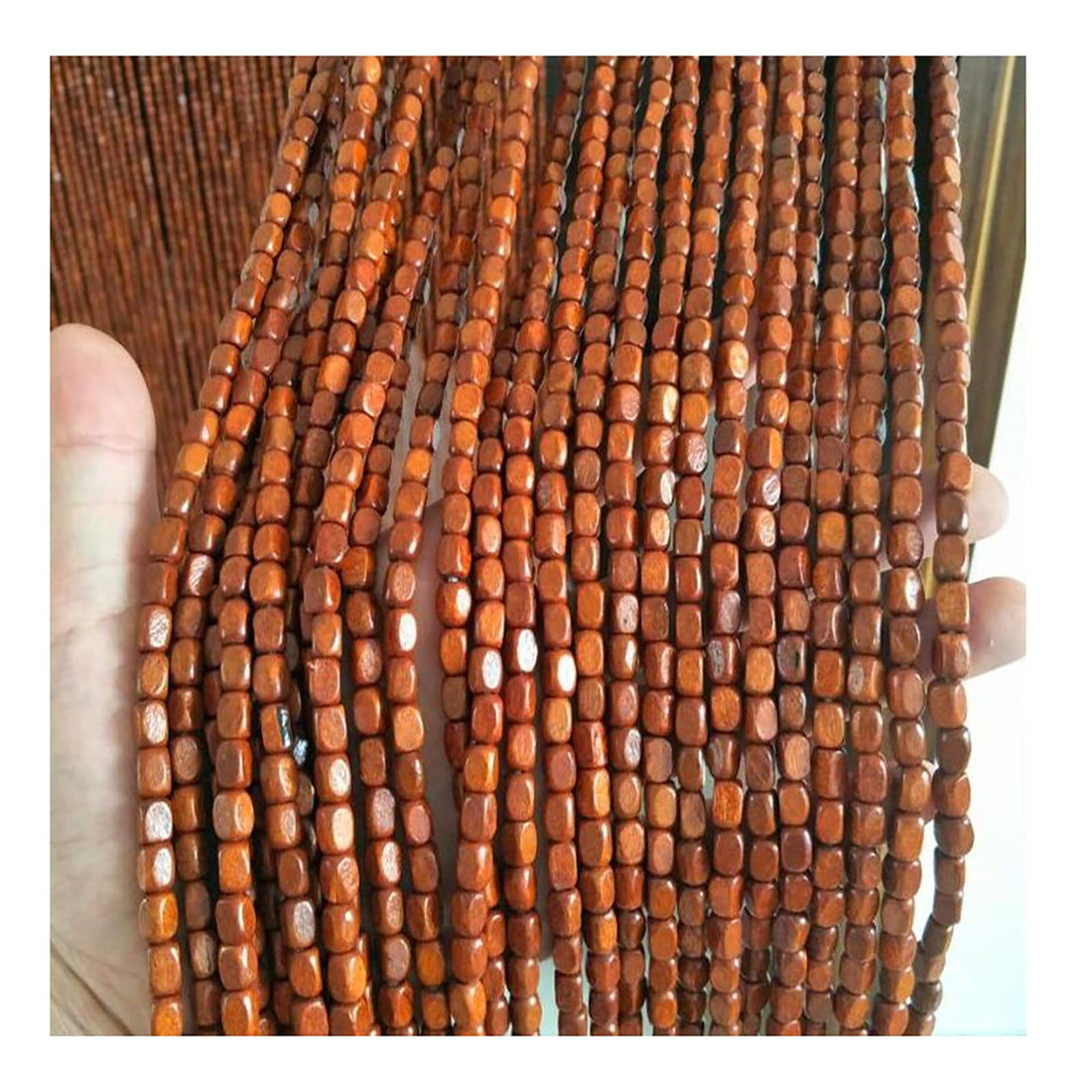 GAYAN Wood Beaded Curtains String Bead Curtain for Doorways,Wooden Beads Door Living Room Partition Retro Style,Partitions Closets Curtains Handmade,9 sizes,100 strands 95x188cm