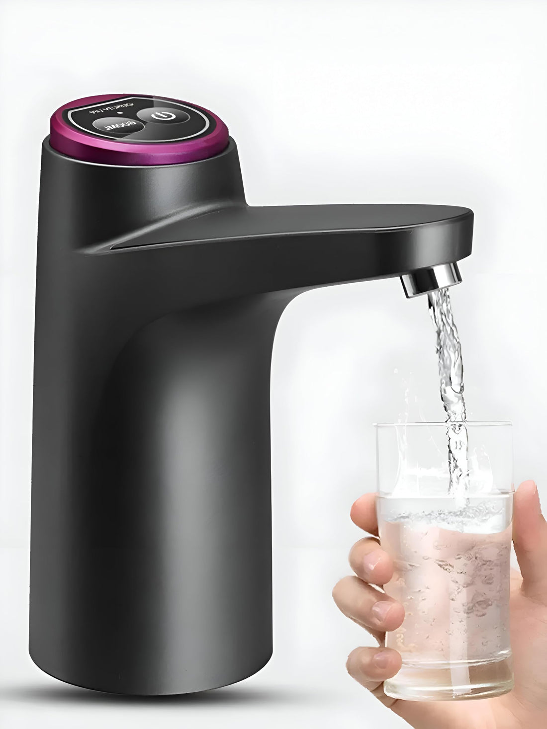 Electric Water Bottle Filler Black Automatic USB Purifier Bottle Filler Gallon Bottle Filler Built-in Filter Switch