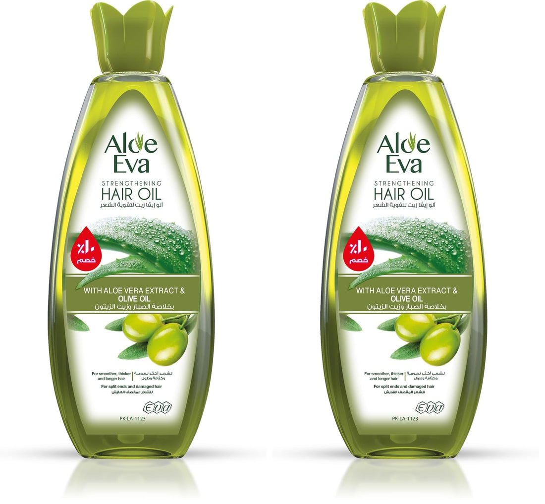 Eva Aloe Eva Strengthening Hair Oil With Aloe Vera & olive oil 170ml (Pack of 2)