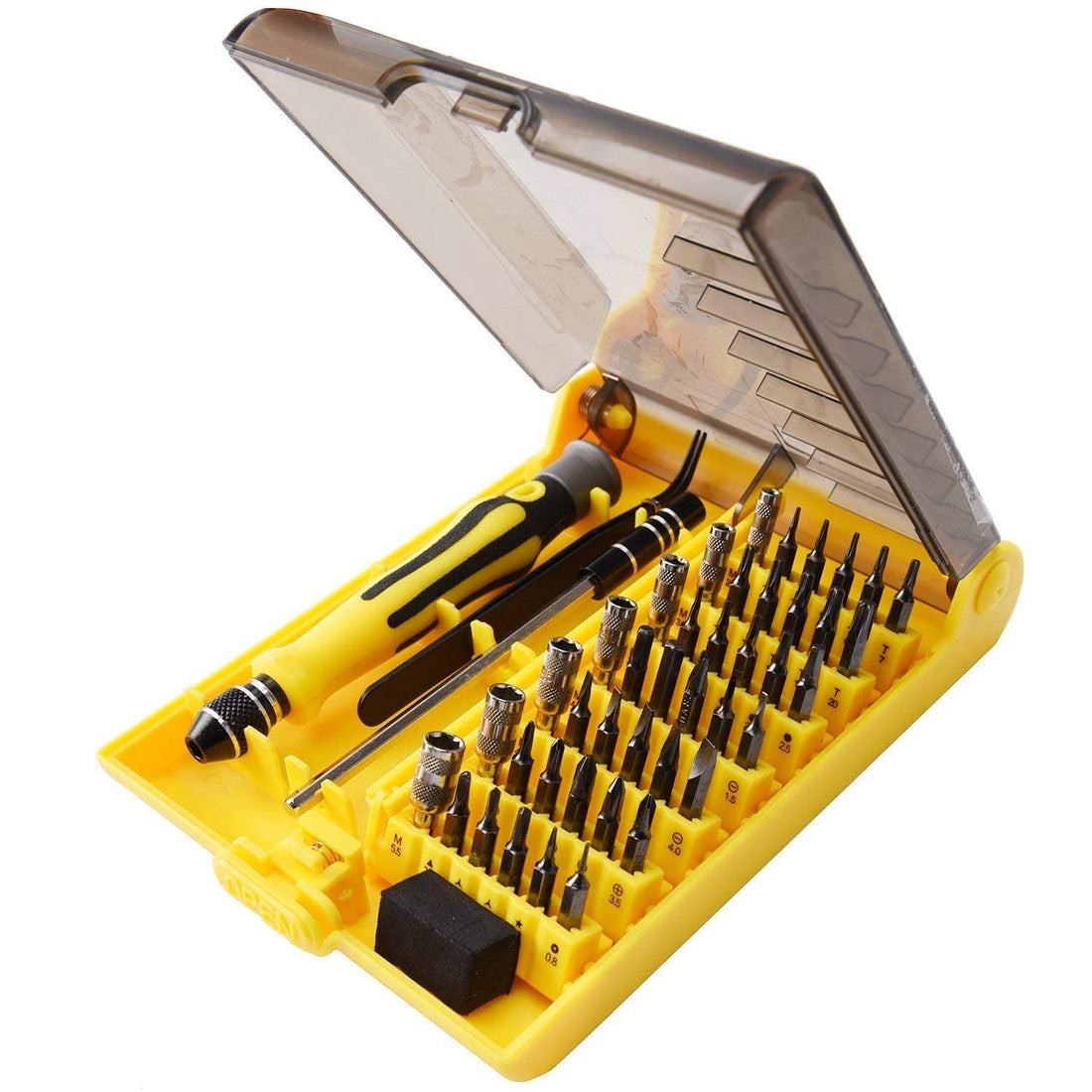 Other 45 in 1 Portable Opening Tool Compact Screwdriver Set with Tweezers & Extension Shaft for Precise Repair or Maintenance